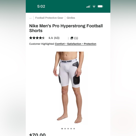 Nike Men's White Hyperstrong Football Shorts - Picture 1 of 7